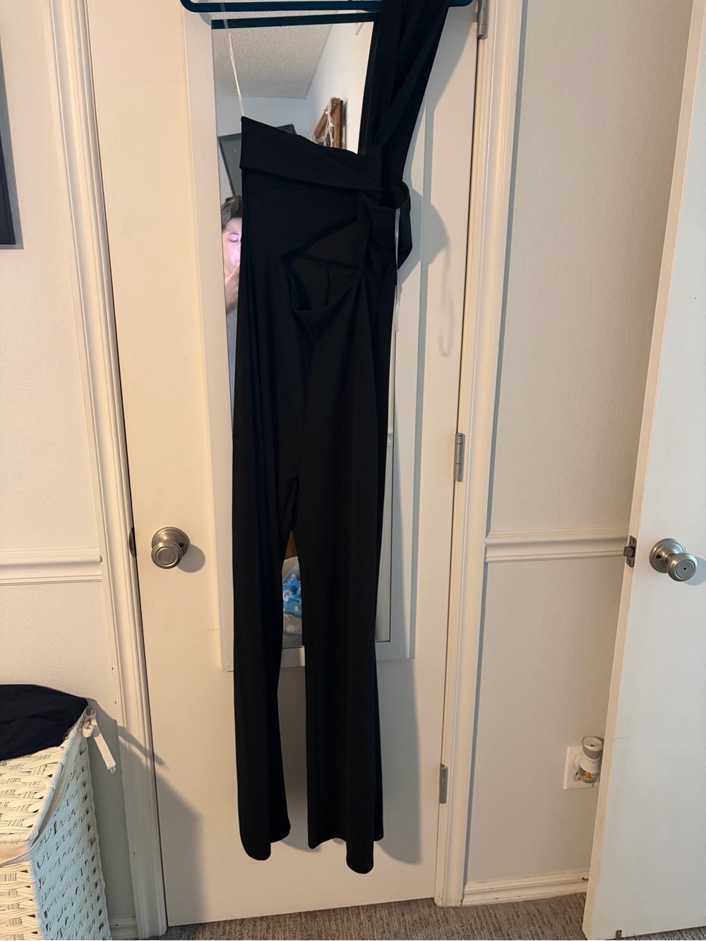 Black Women's Jumpsuit with Waist Tie